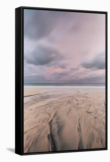 Carbis Bay Beach at Dawn, St. Ives, Cornwall, England, United Kingdom, Europe-Mark Doherty-Framed Stretched Canvas