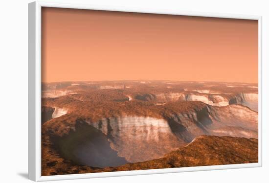 Carbon Dioxide Ice on Mars, Artwork-Chris Butler-Framed Photographic Print
