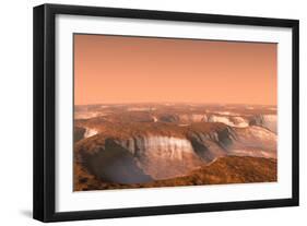 Carbon Dioxide Ice on Mars, Artwork-Chris Butler-Framed Photographic Print