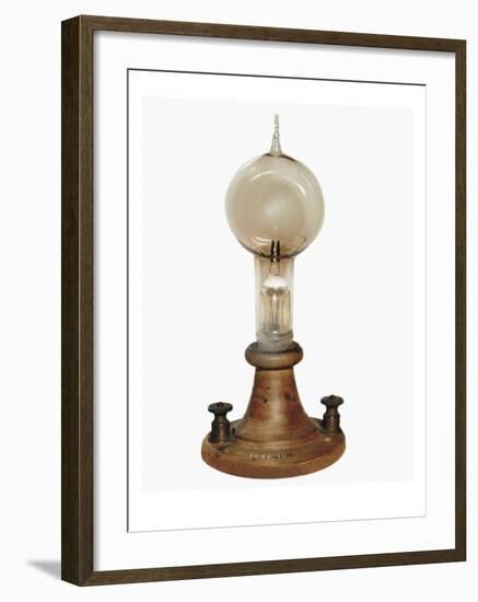 Carbon Filament Lamp, Invented by Edison in 1879-Thomas Alva Edison-Framed Art Print