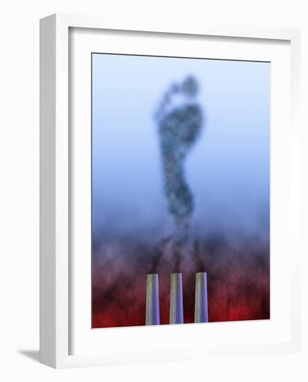 Carbon Footprint, Conceptual Image-David Gifford-Framed Photographic Print