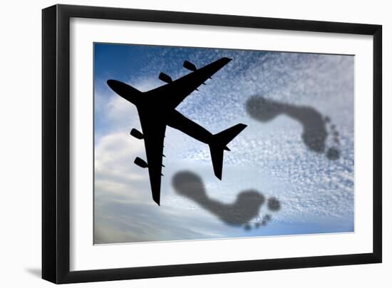 Carbon Footprints, Conceptual Image-Victor De Schwanberg-Framed Premium Photographic Print