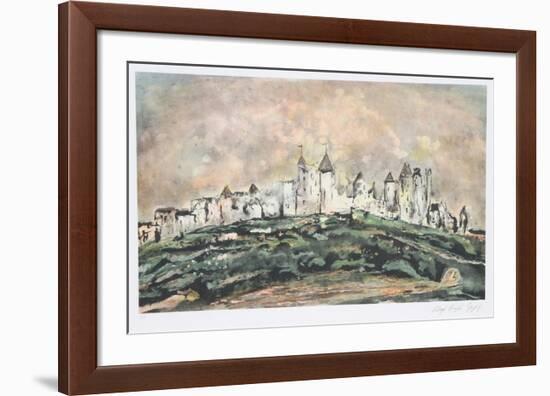 Carcassone-Lloyd Lozes Goff-Framed Collectable Print