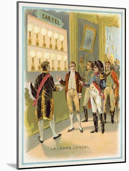 Carcel Lamps, France, 19th Century-null-Mounted Giclee Print