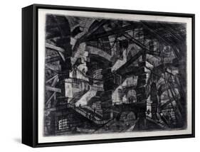 “Carceri D'invenzione”” Internal View of an Imaginary Prison. Drawing by Giovanni Piranesi (Known A-Giovanni Battista Piranesi-Framed Stretched Canvas