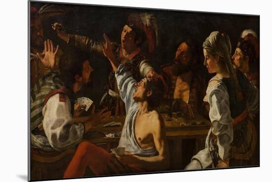 Card and Backgammon Players, Fight over Cards, 1620-1629-Theodor Rombouts-Mounted Giclee Print