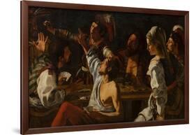 Card and Backgammon Players, Fight over Cards, 1620-1629-Theodor Rombouts-Framed Giclee Print