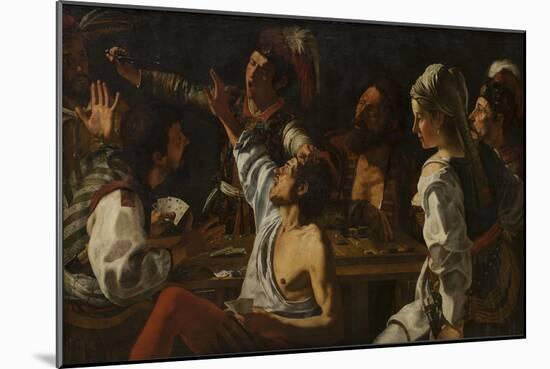 Card and Backgammon Players. Fight over Cards, C. 1620-30-Theodor Rombouts-Mounted Giclee Print