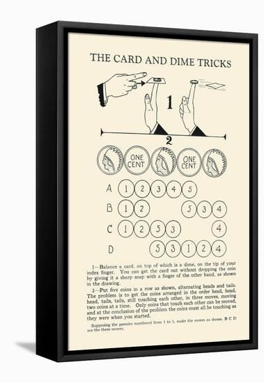 Card And Dime Tricks-null-Framed Stretched Canvas