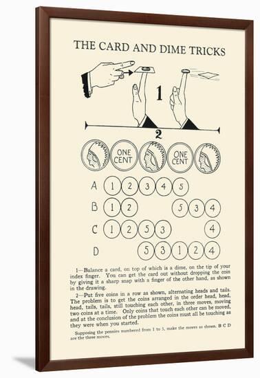 Card And Dime Tricks-null-Framed Art Print