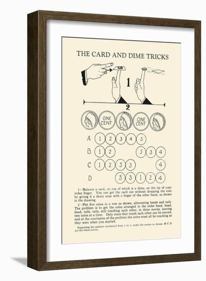 Card And Dime Tricks-null-Framed Art Print