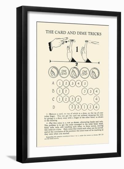 Card And Dime Tricks-null-Framed Art Print