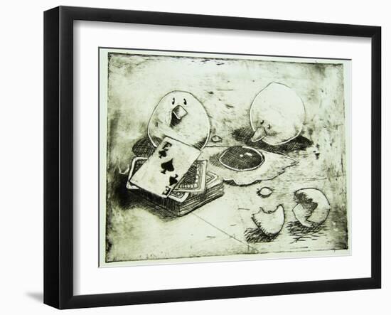 Card Birds-Thomas MacGregor-Framed Giclee Print