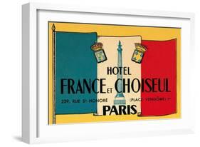 Card for Hotel France et Choiseul-null-Framed Art Print