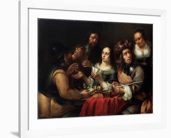 Card Game, 17th Century-Dingeman Van Der Hagen-Framed Giclee Print