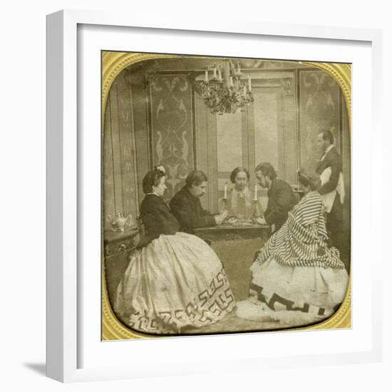 Card Game, 19th Century-null-Framed Giclee Print