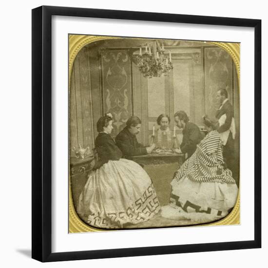 Card Game, 19th Century-null-Framed Giclee Print
