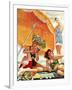 "Card Game at the Beach," August 28, 1943-Alex Ross-Framed Giclee Print