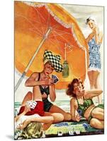 "Card Game at the Beach," August 28, 1943-Alex Ross-Mounted Giclee Print