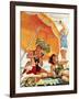 "Card Game at the Beach," August 28, 1943-Alex Ross-Framed Giclee Print