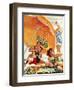 "Card Game at the Beach," August 28, 1943-Alex Ross-Framed Giclee Print