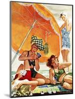 "Card Game at the Beach," August 28, 1943-Alex Ross-Mounted Giclee Print