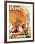 "Card Game at the Beach," Saturday Evening Post Cover, August 28, 1943-Alex Ross-Framed Giclee Print