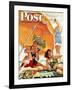 "Card Game at the Beach," Saturday Evening Post Cover, August 28, 1943-Alex Ross-Framed Giclee Print