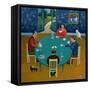 Card Game-Jerzy Marek-Framed Stretched Canvas