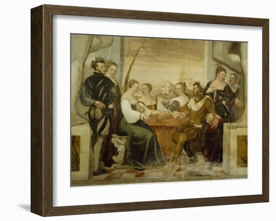 Card Games-Giovanni Antonio Fasolo-Framed Giclee Print