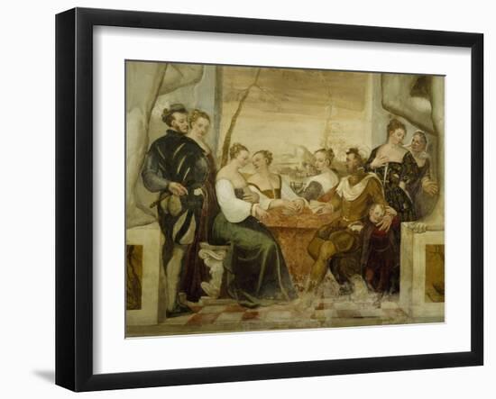 Card Games-Giovanni Antonio Fasolo-Framed Giclee Print