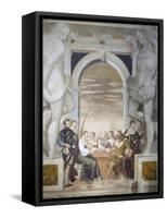 Card Games-Giovanni Antonio Fasolo-Framed Stretched Canvas