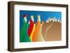 Card of the Three Wise Men. the Three Kings Carry Presents to Jesus-sbego2000-Framed Photographic Print