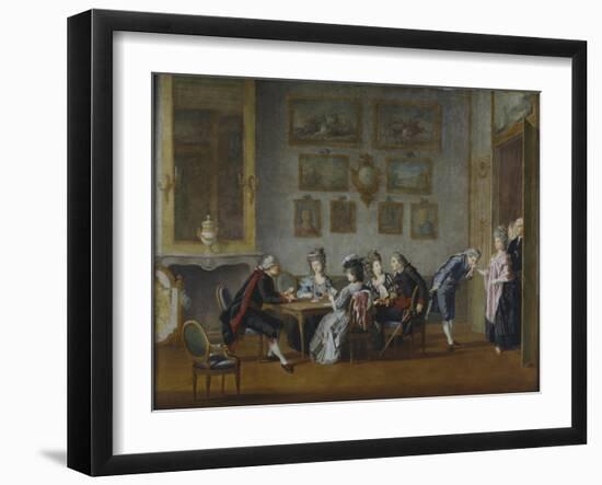 Card-Party in the Home of Elis Schroderheim-Pehr Hillestrom-Framed Giclee Print