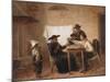 Card Players, 1870 (Oil on Canvas)-Luigi Zuccoli-Mounted Giclee Print