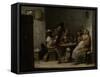 Card Players, c.1645-Joos Van Craesbeeck-Framed Stretched Canvas