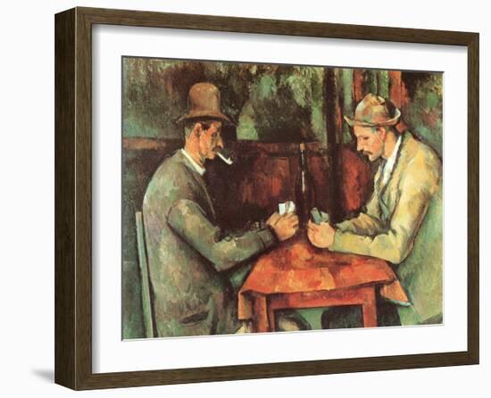 Card Players, c.1890-Paul Cézanne-Framed Art Print