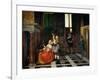 Card Players in an Opulent Interior-Pieter de Hooch-Framed Giclee Print