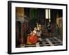 Card Players in an Opulent Interior-Pieter de Hooch-Framed Giclee Print