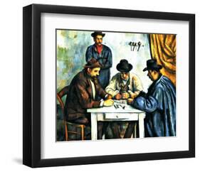 Card Players with Pipes-null-Framed Giclee Print