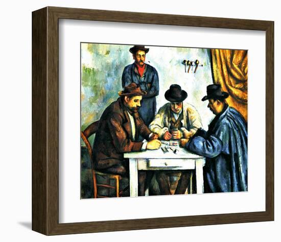 Card Players with Pipes-null-Framed Giclee Print