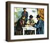 Card Players with Pipes-null-Framed Giclee Print