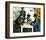 Card Players with Pipes-null-Framed Giclee Print