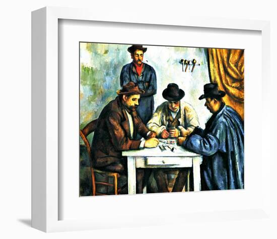 Card Players with Pipes-null-Framed Giclee Print