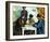 Card Players with Pipes-null-Framed Giclee Print