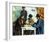 Card Players with Pipes-null-Framed Giclee Print