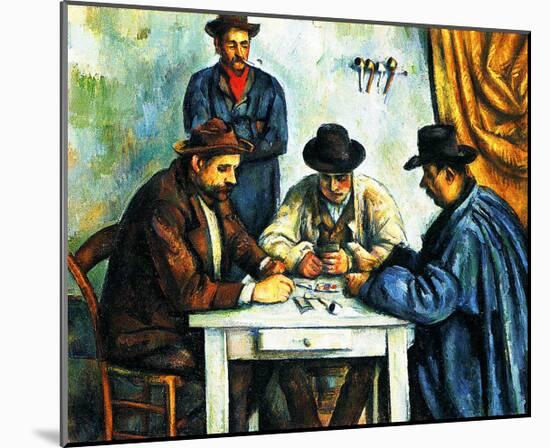 Card Players with Pipes-null-Mounted Giclee Print