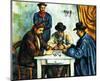 Card Players with Pipes-null-Mounted Giclee Print