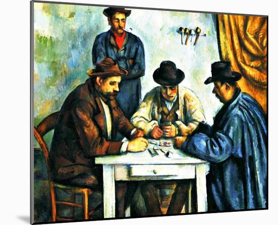 Card Players with Pipes-null-Mounted Giclee Print