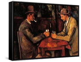 Card Players-Paul Cézanne-Framed Stretched Canvas